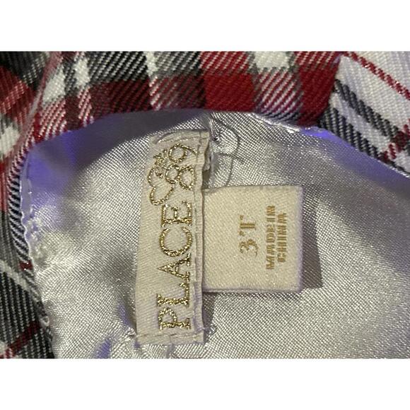 Place 89 Toddler Girl's 3T Plaid Dress with Bow - Picture 3 of 4